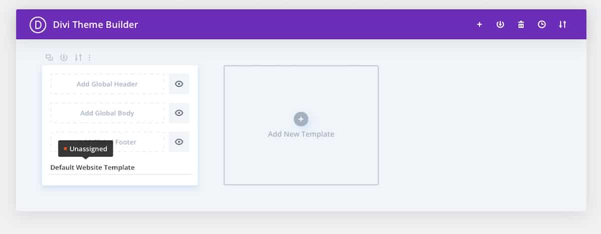 Accedere al Theme Builder di Divi. 