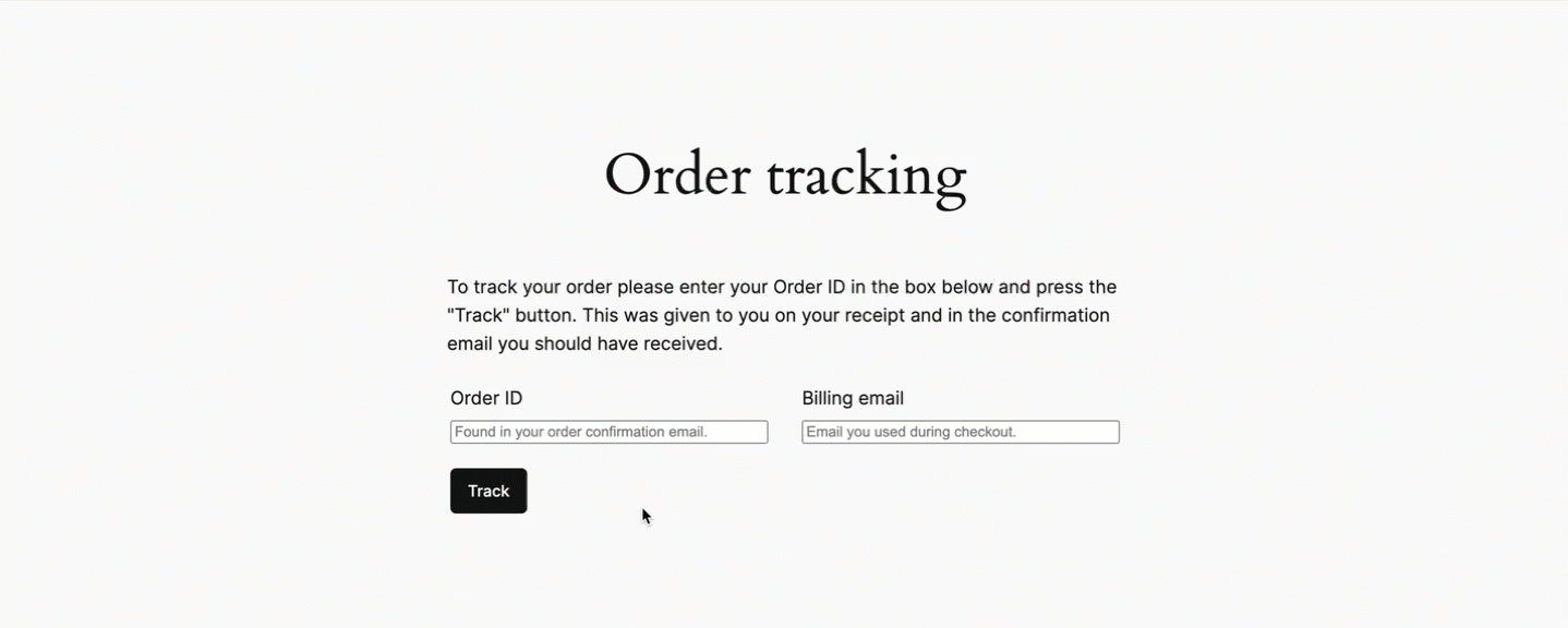 Order details from WooCommerce order tracking shortcode
