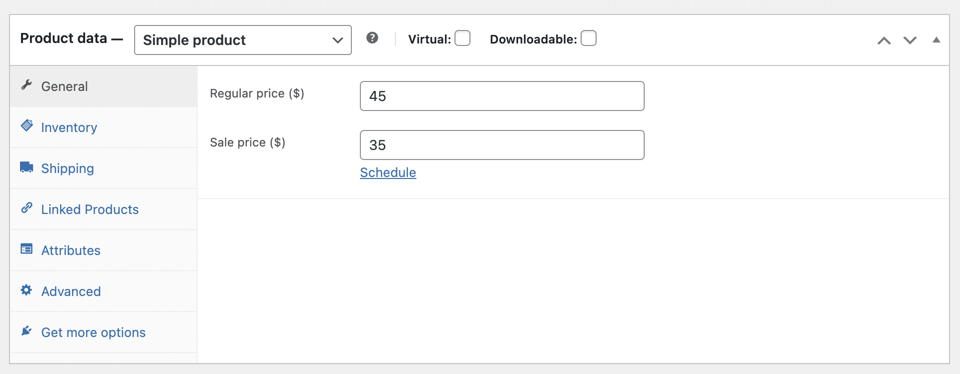 Zeige bis zu acht Produkte an, die derzeit im Verkauf sind