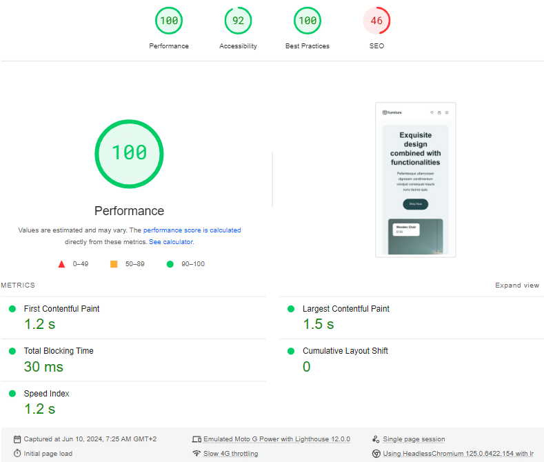 Google PageSpeed Insights with WP Rocket - Edge cache enabled