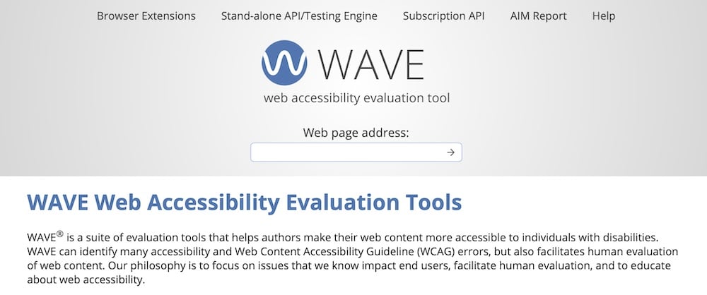 WAVE è utile per valutare l'accessibilità dei siti web