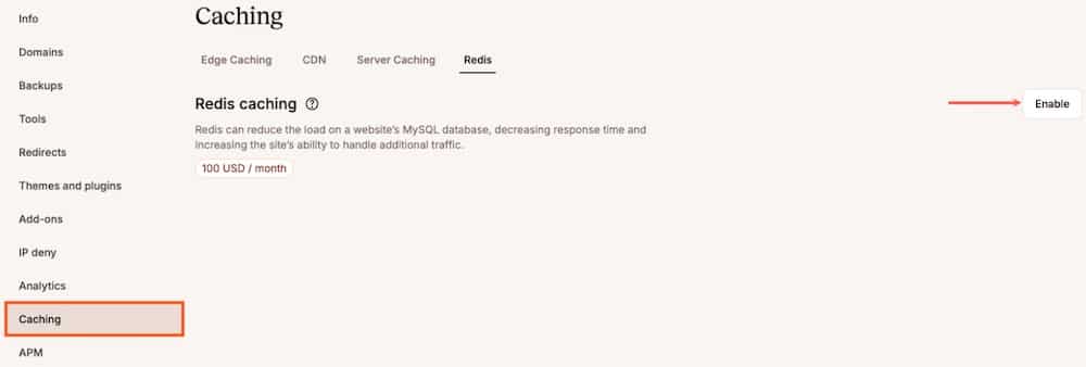 Redis caching