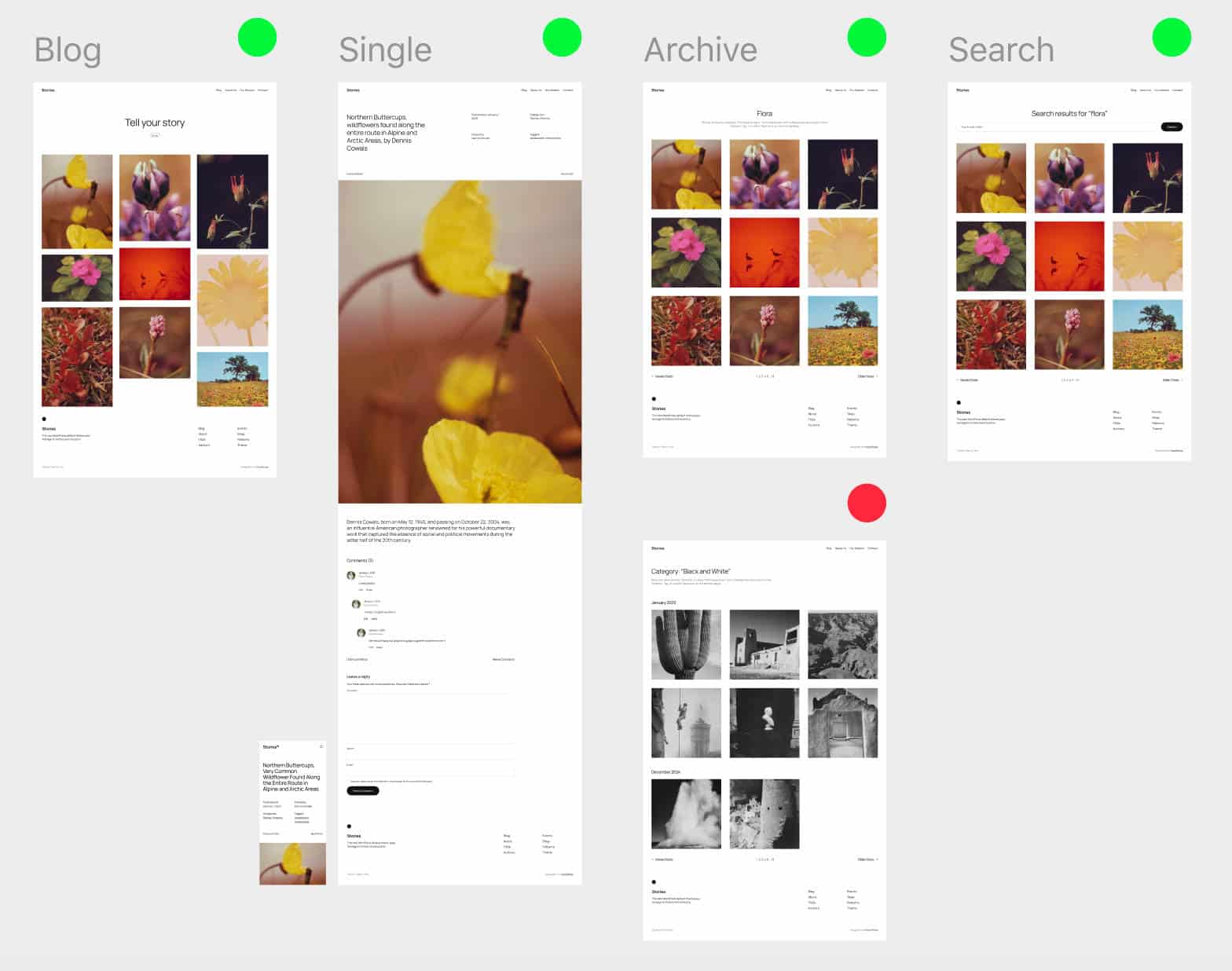 Twenty Twenty-Five fotoblog templates from Figma