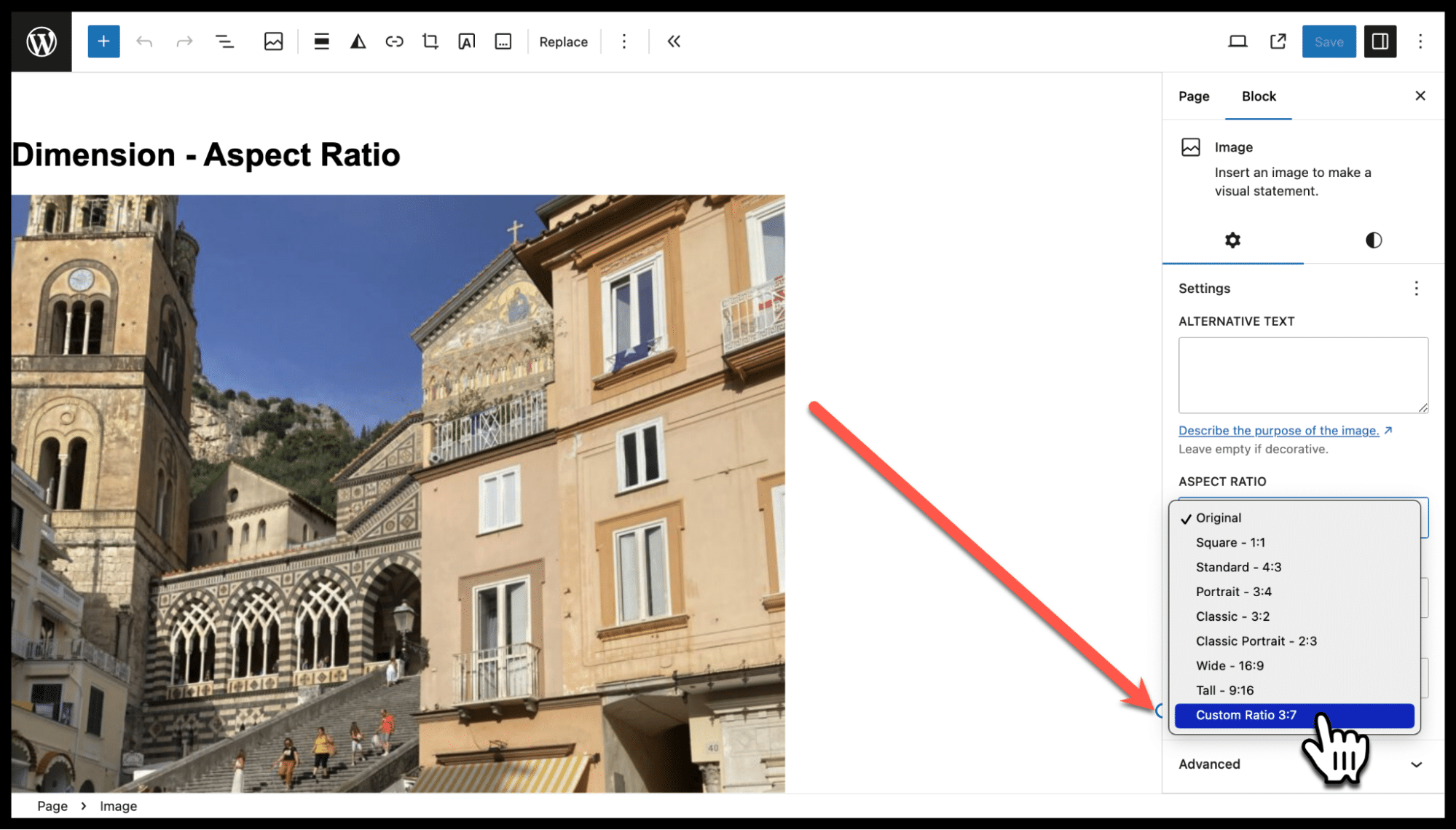 Adding a custom ratio styling option for all images