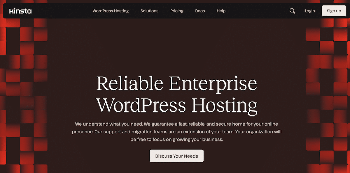 Kinsta offers powerful Enterprise WordPress hosting