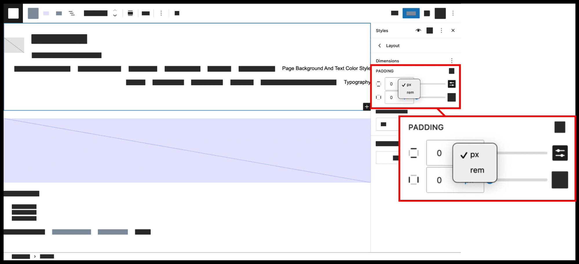 Setting shadow options in the UI