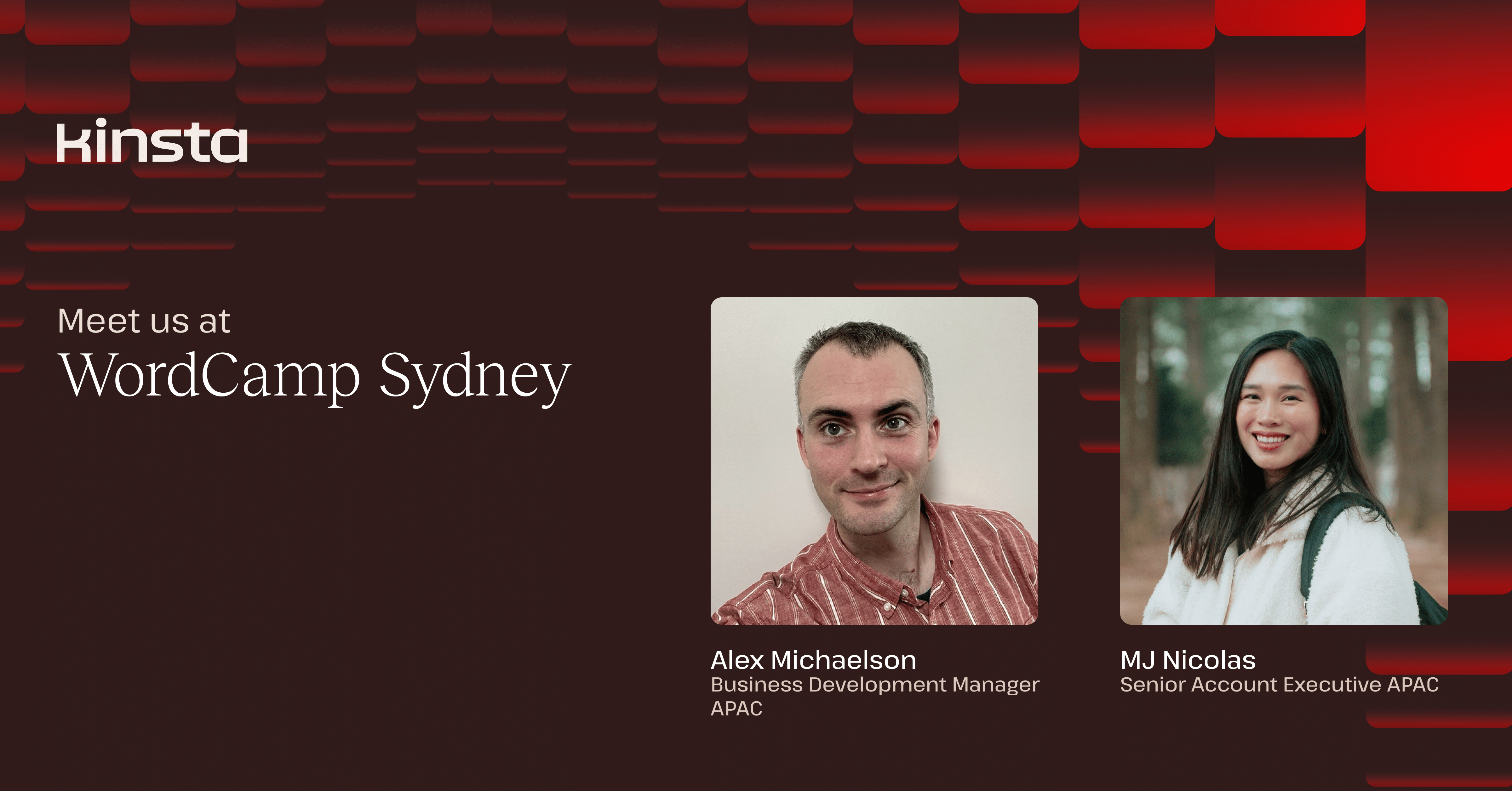 Kinsta reps at WordCamp Sydney 2024