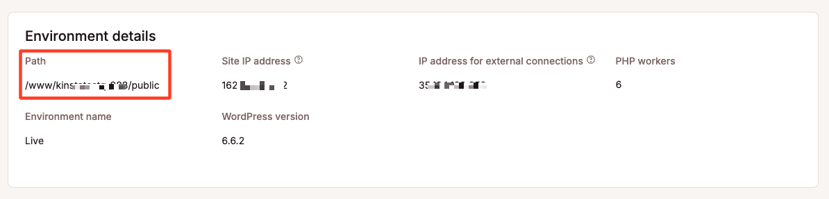 WordPress site server pad.