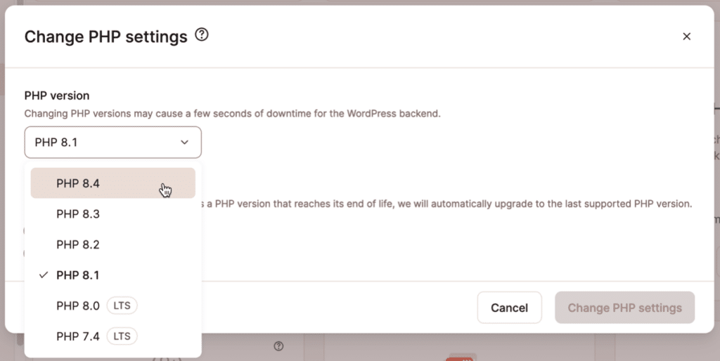 How to Update the PHP Version of Your WordPress Site