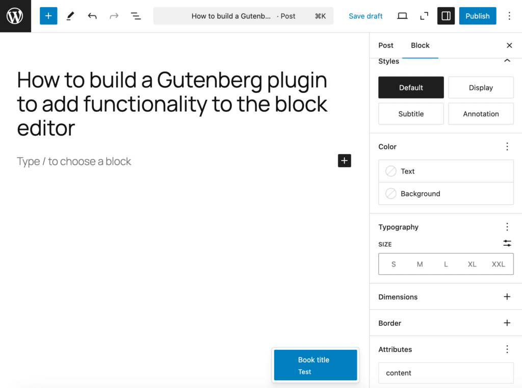 How to build a Gutenberg plugin to extend editor functionality