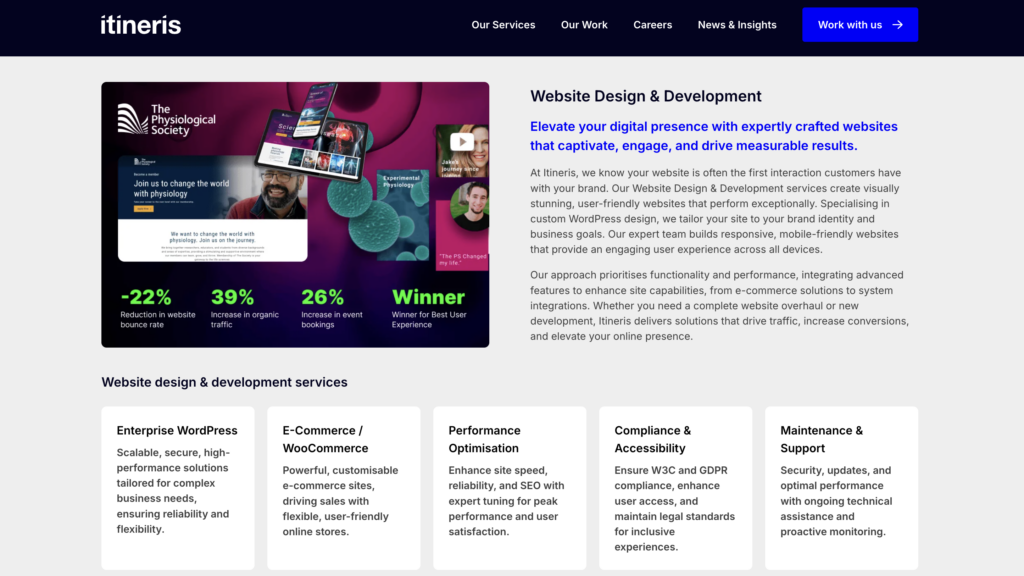 With Kinsta’s reliable infrastructure, Itineris builds fast, scalable, and SEO-optimized websites that enhance user experience and drive business growth.