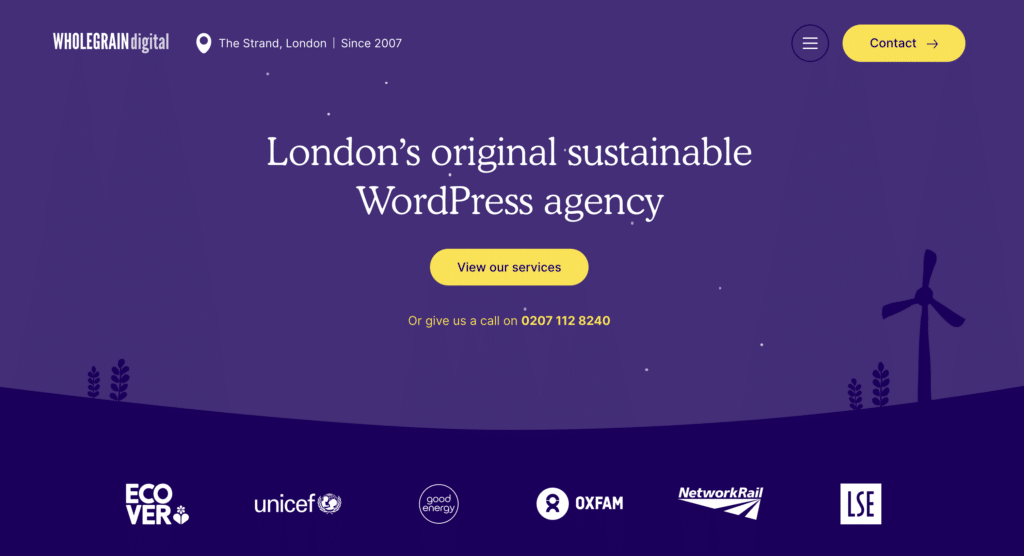 London’s original sustainable WordPress agency, trusted by purpose-driven brands for high-performance, low-impact websites.