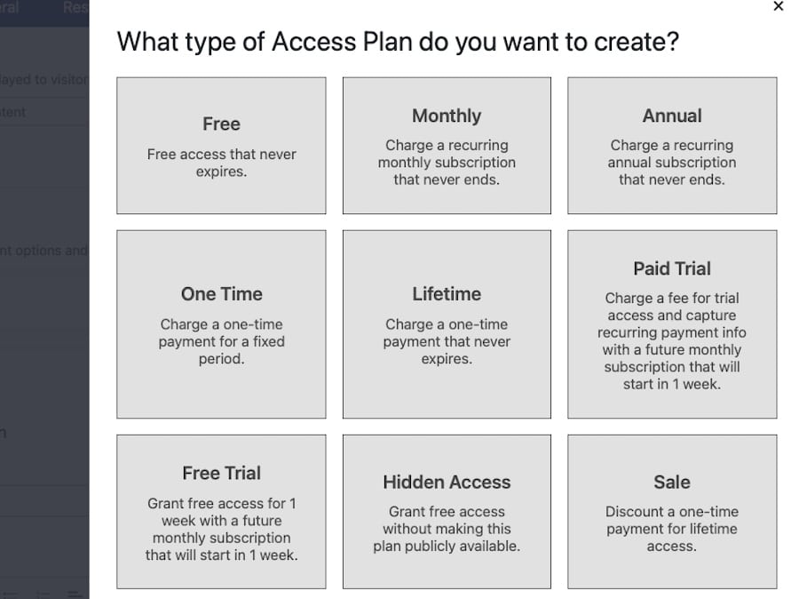 How schools can manage online assignments with WordPress 18 A screenshot of the lesson plan access selector within the LifterLMS plugin for education.
