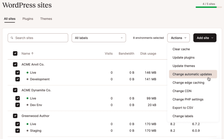 Tame WP plugins & themes with Kinsta Automatic Updates