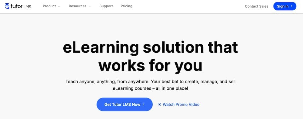 How schools can manage online assignments with WordPress 1 A screenshot of the website for the WordPress plugin Tutor LMS for education.