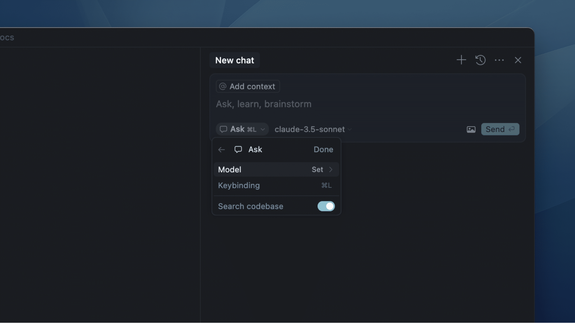 Cursor chat mode