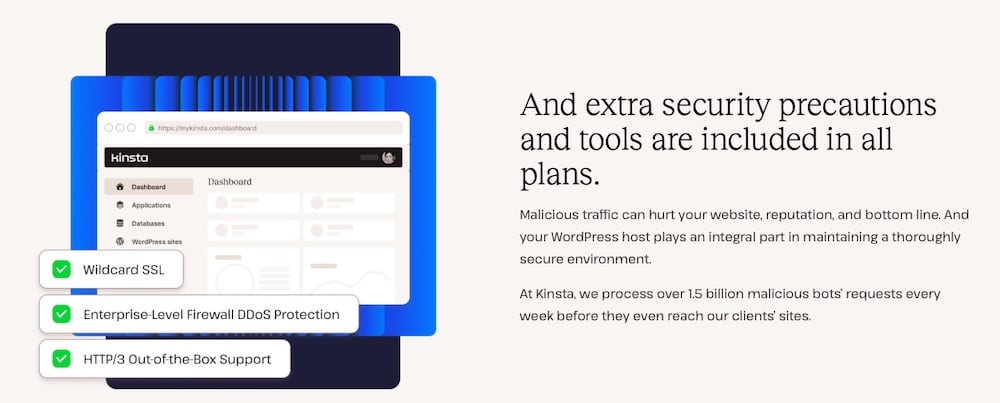 Kinsta security features