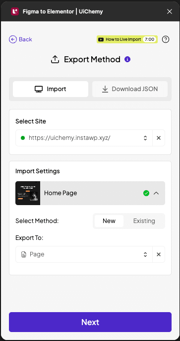 UiChemy live import