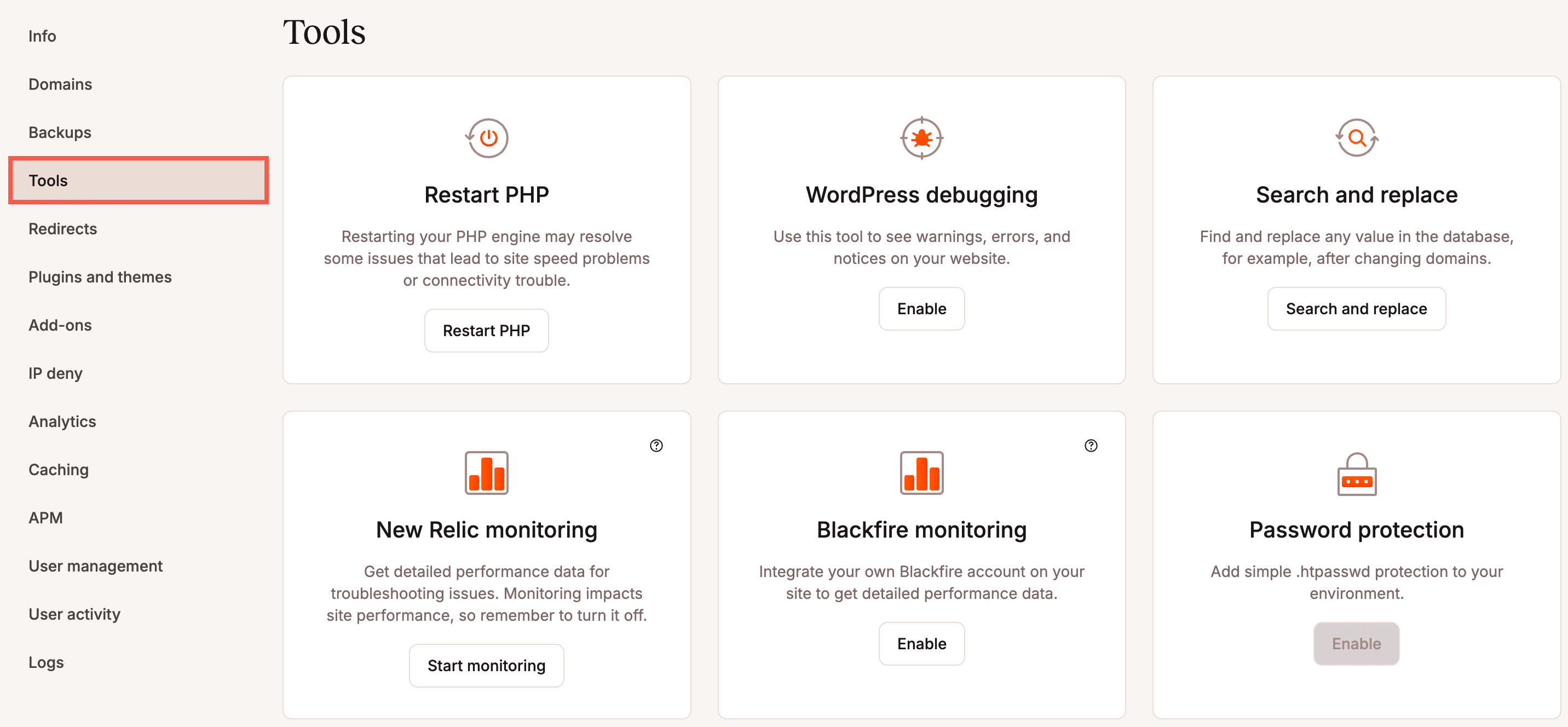 WordPress Hosting - Tools - Kinsta® Docs