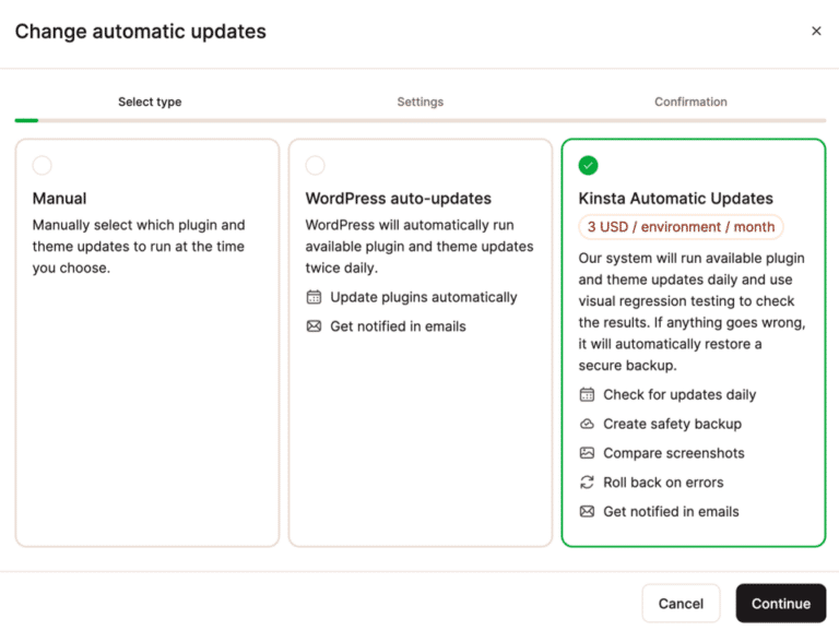 Kinsta's Automatic Plugin Updates add-on