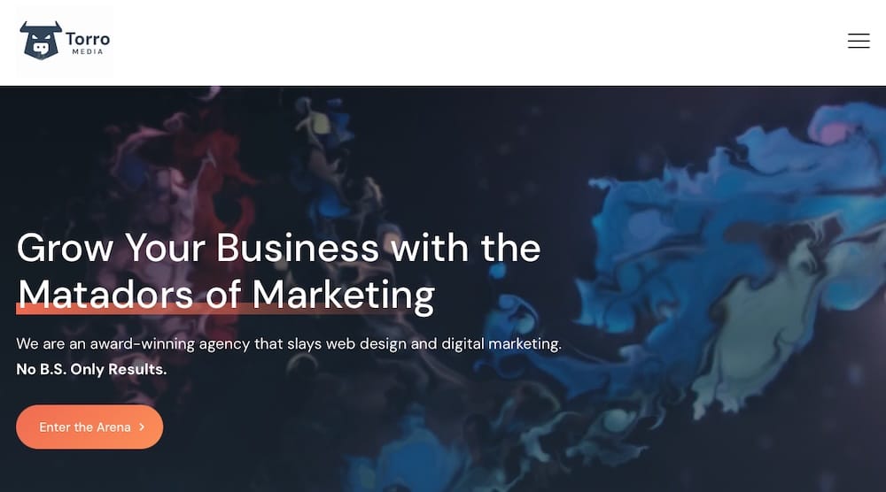 Torro Media homepage