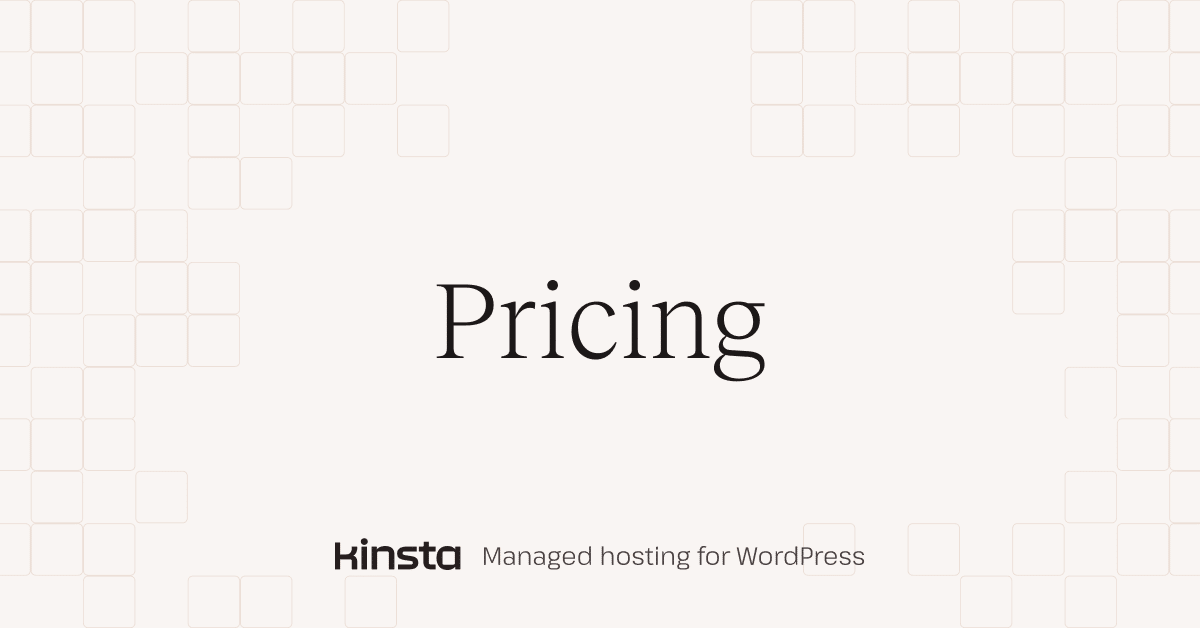 Kinsta Managed WordPress Hosting
