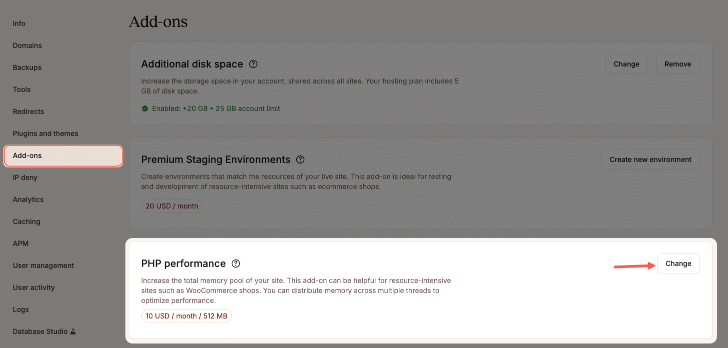 PHP performance in Add-ons