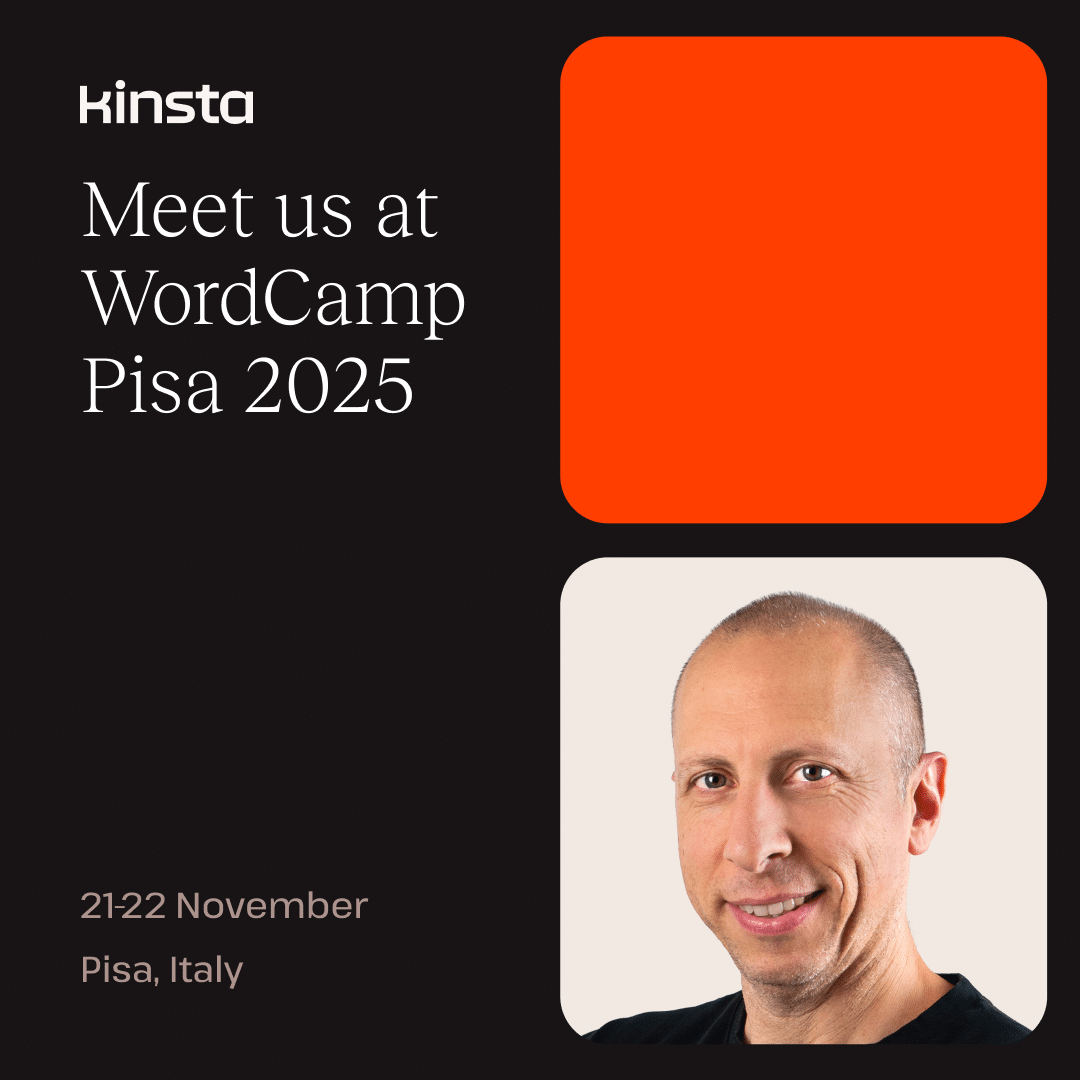 Kinsta representative at WordCamp Pisa