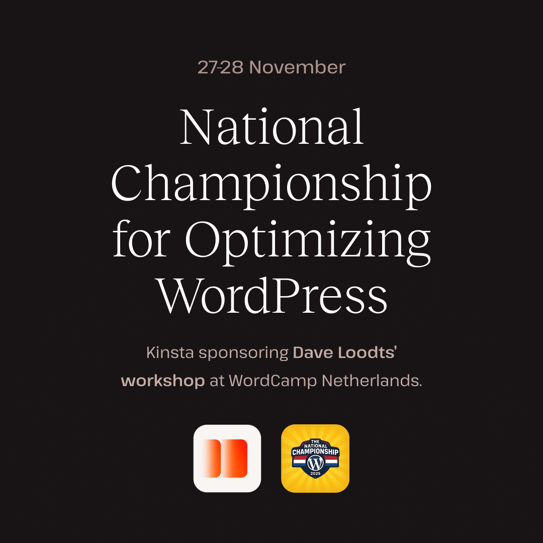 Kinsta sponsored workshop at WordCamp Netherlands 2025
