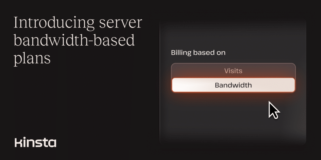 Bandwidth-based pricing plans at Kinsta