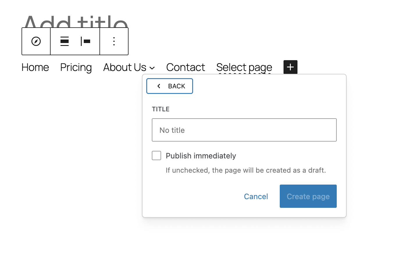 Publish immediately option