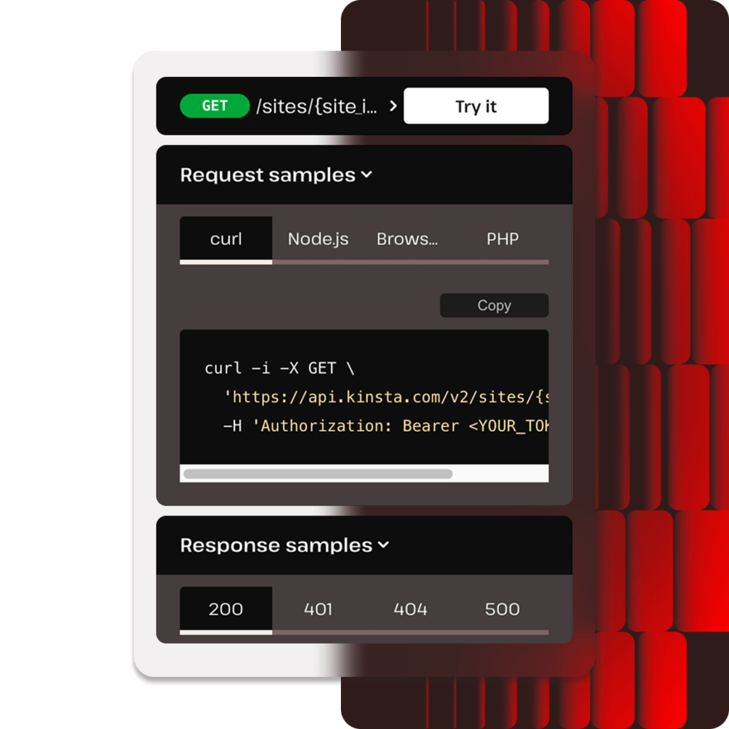 Developer workflows with the Kinsta API