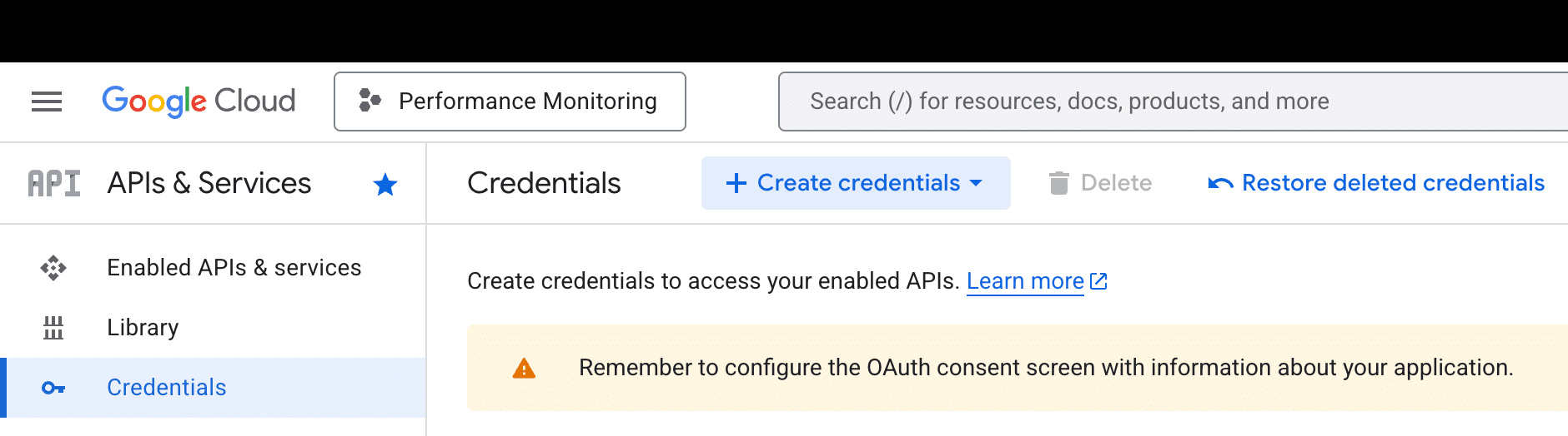 Create PSI API credentials