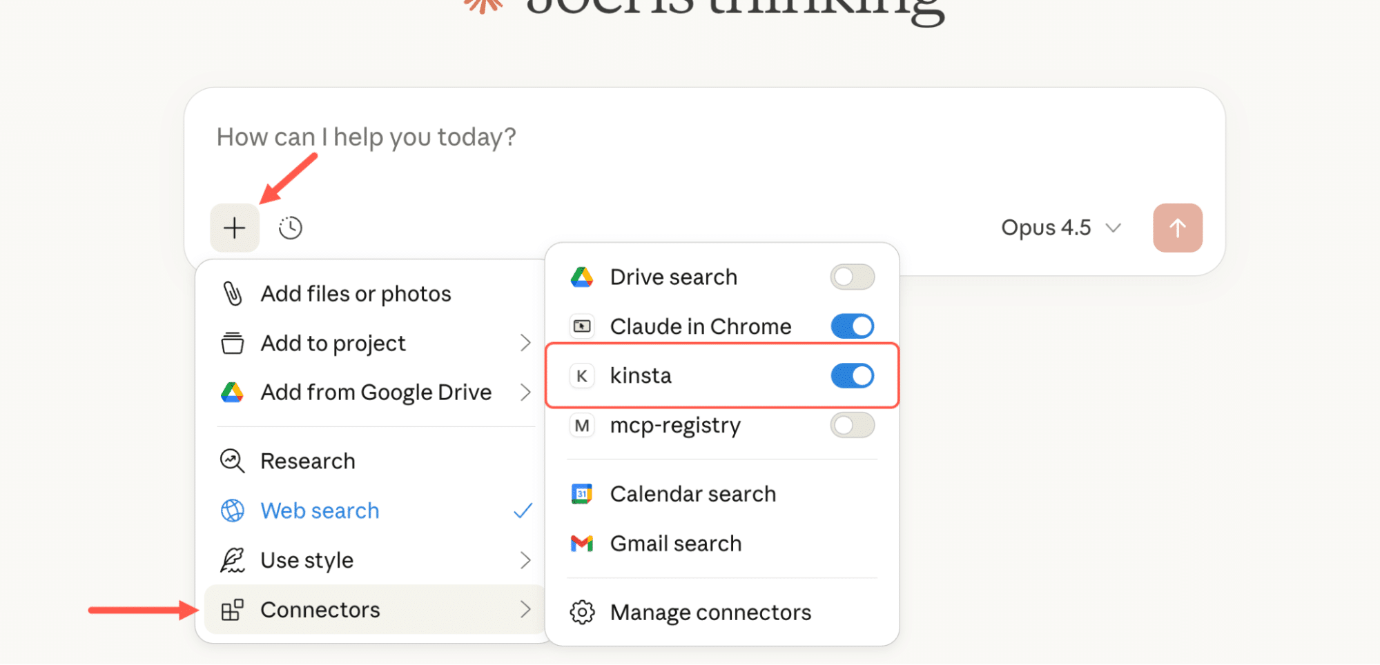 Registering an MCP server in Claude to enable tool access.