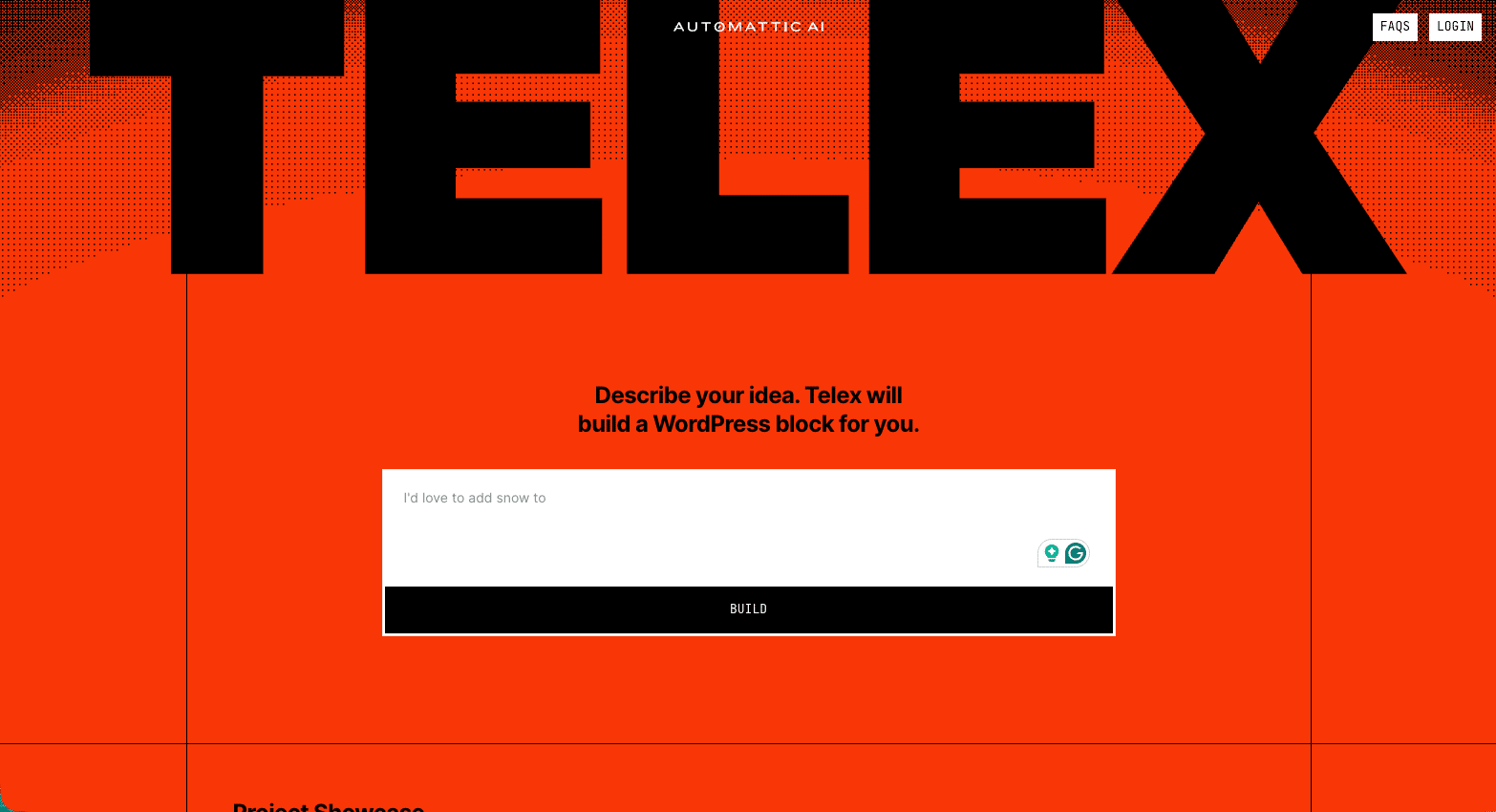 Telex user interface