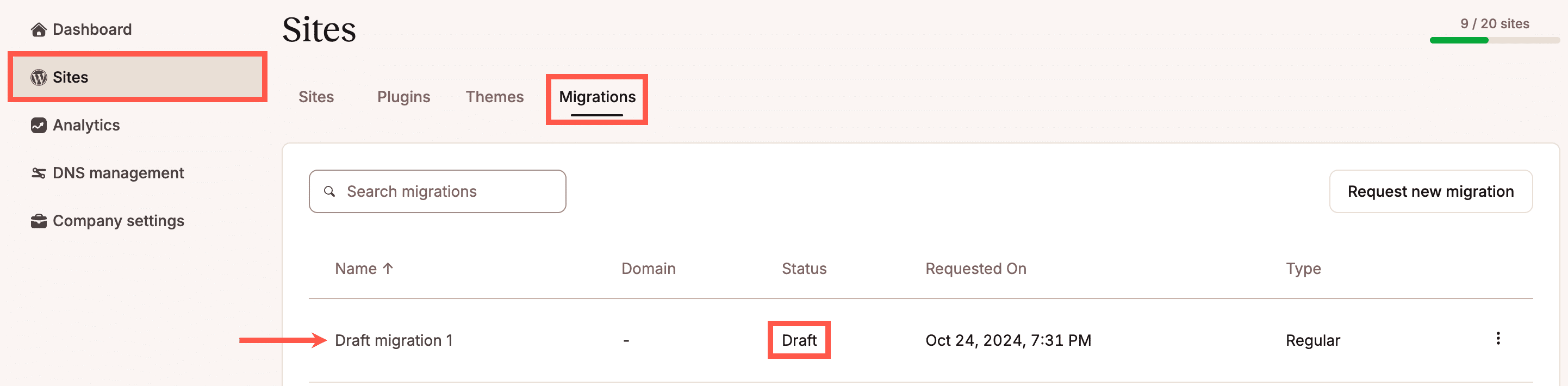 Migrations - Kinsta Migration - Kinsta® Docs