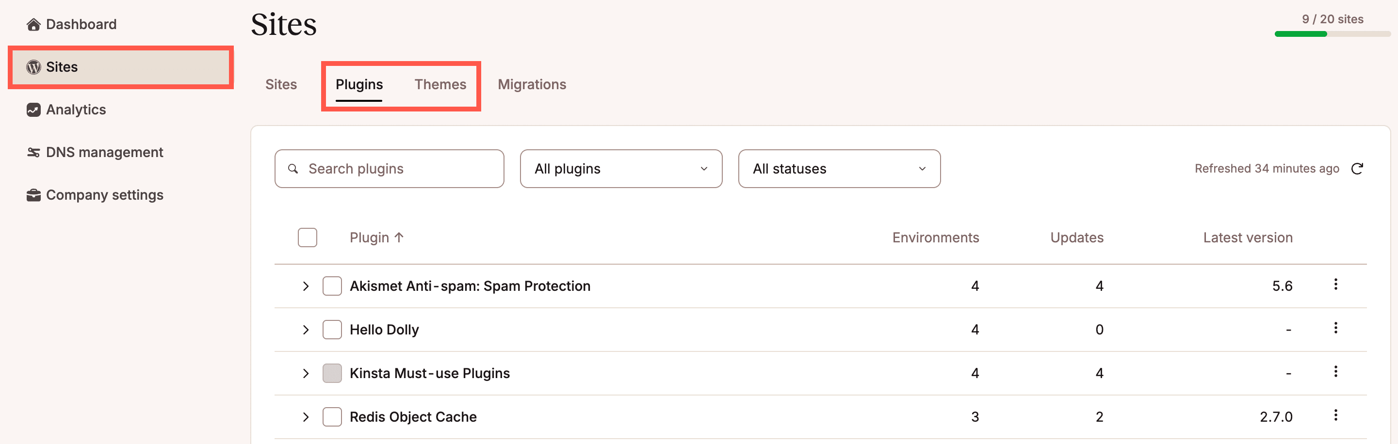 Plugins and Themes - Manage Plugins and Themes - Kinsta® Docs