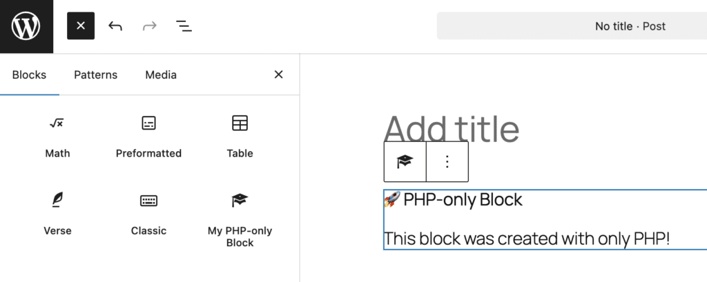 How to build PHP-only Gutenberg blocks