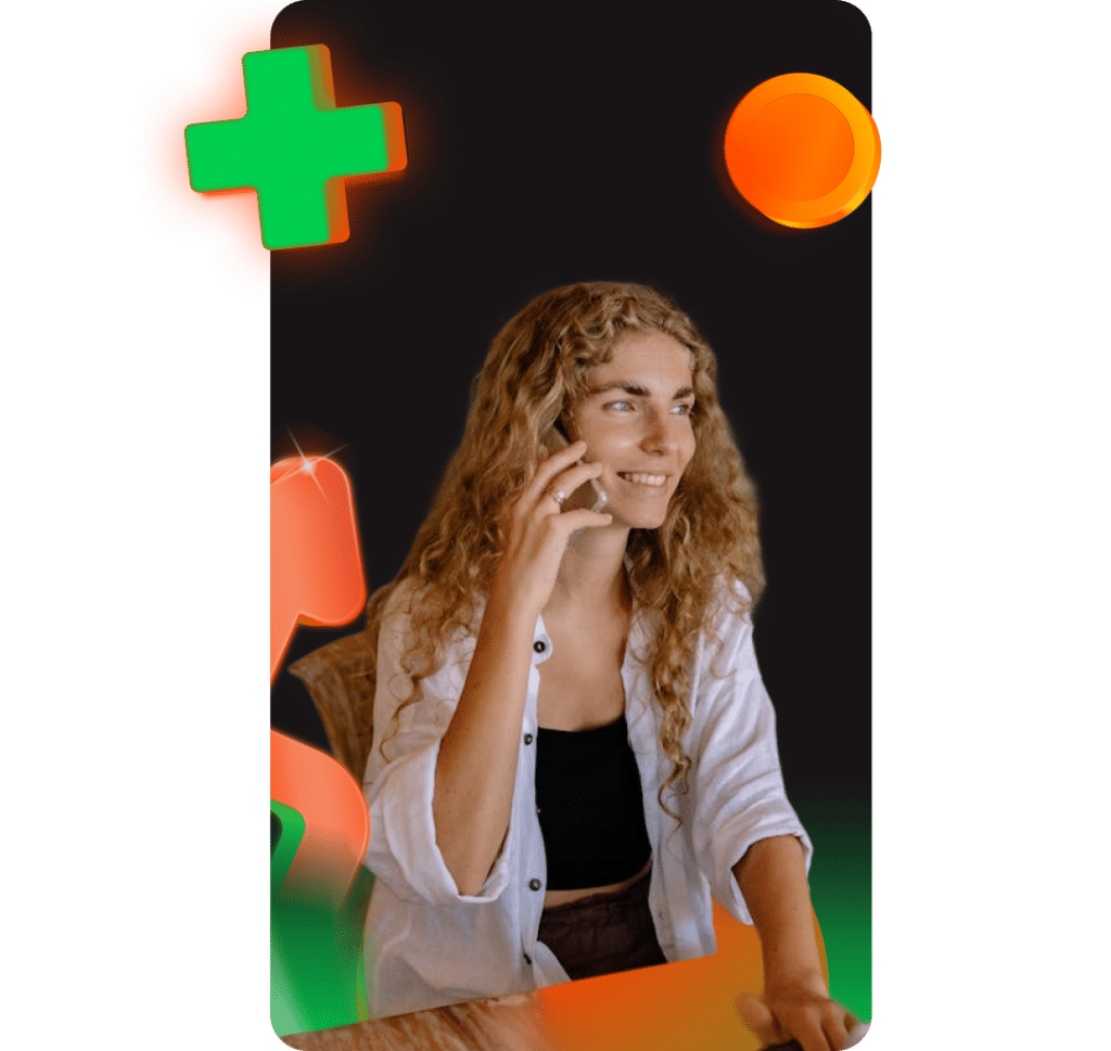 Image showing a woman talking on a mobile phone