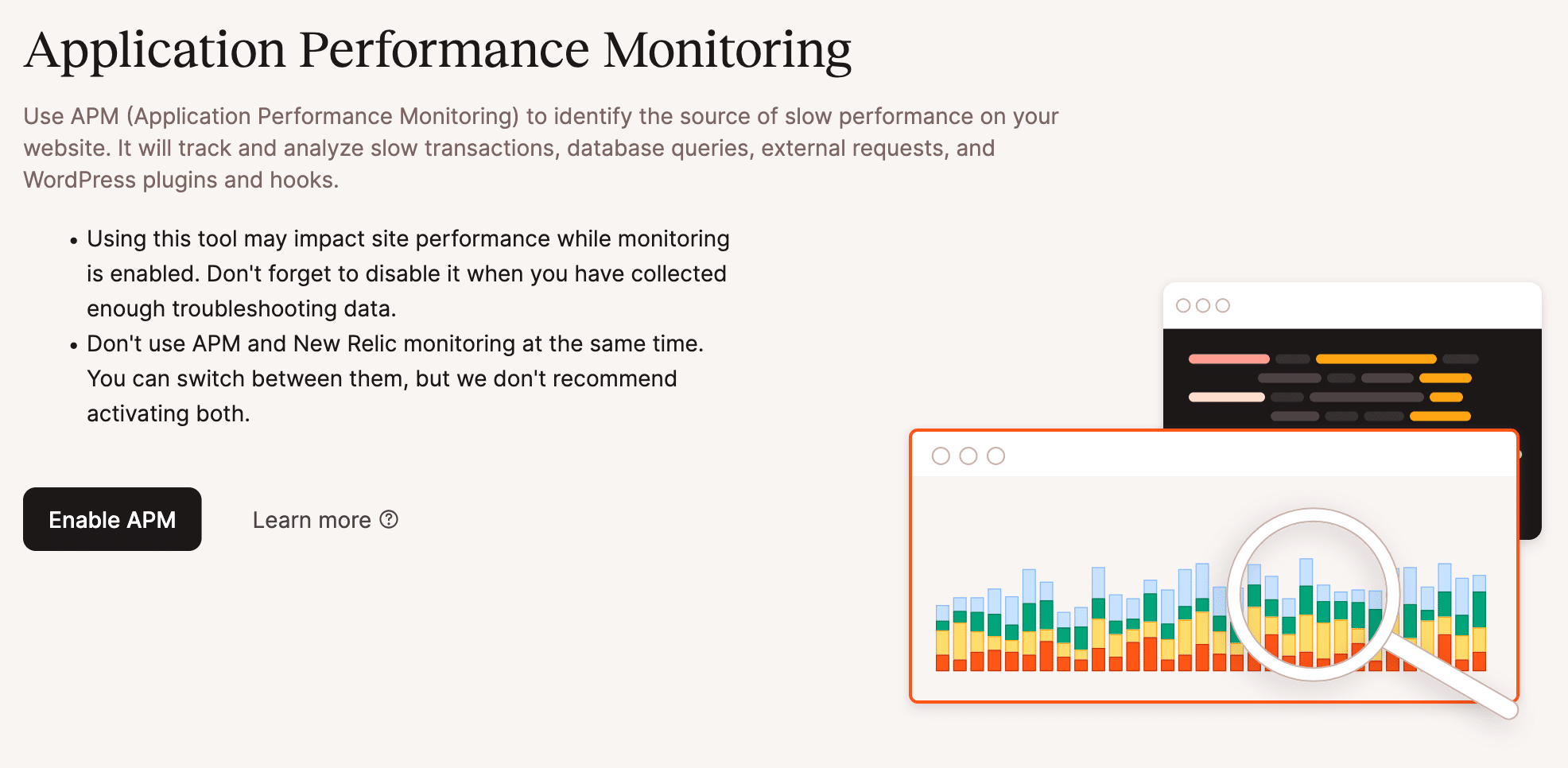 Activer l'outil Kinsta APM dans MyKinsta