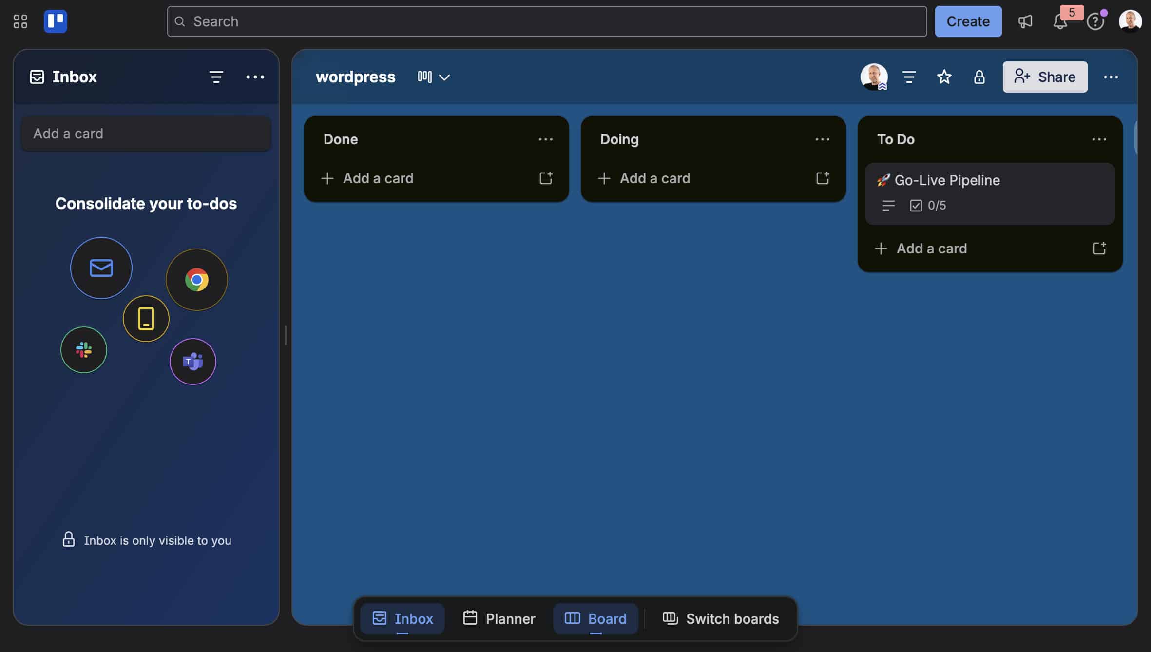 A Trello board