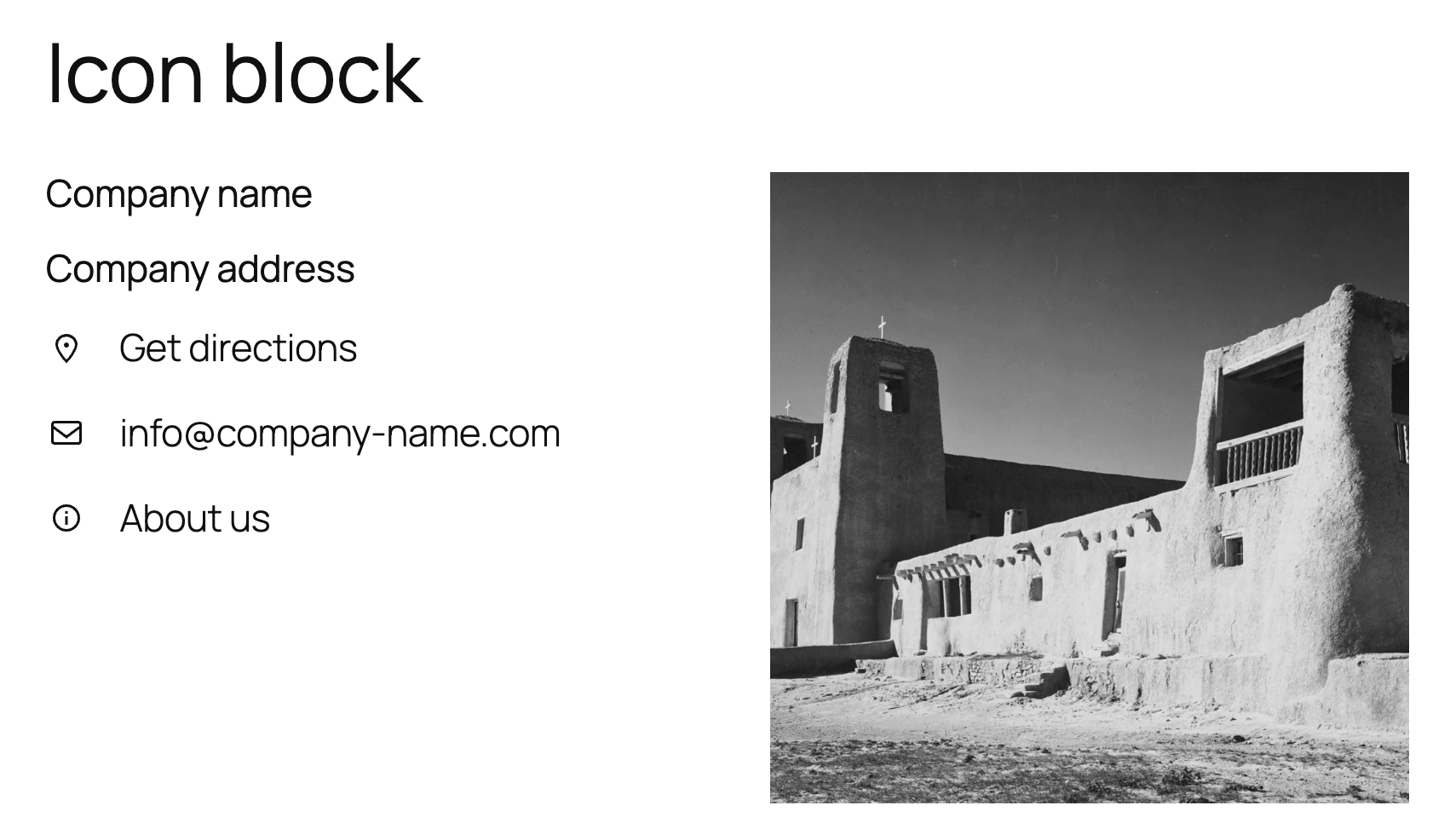 Icon block examples.