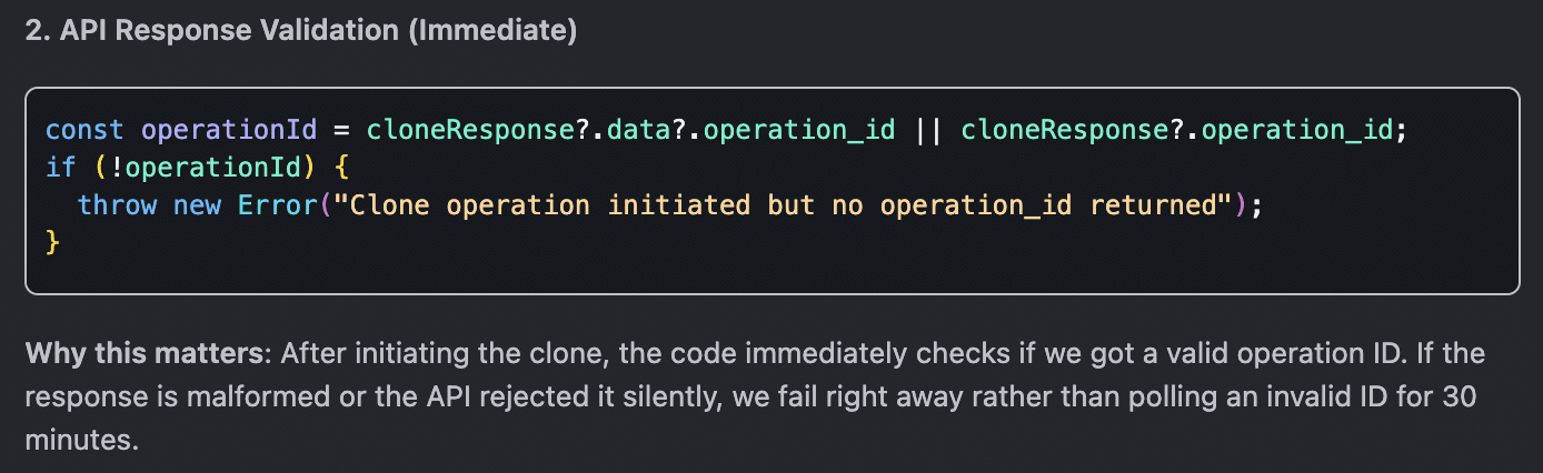 API response validation