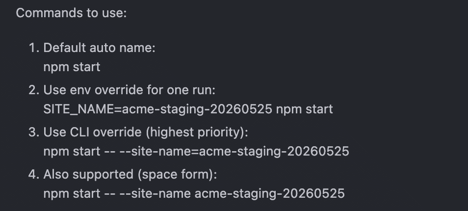 List of commands in Copilot chat
