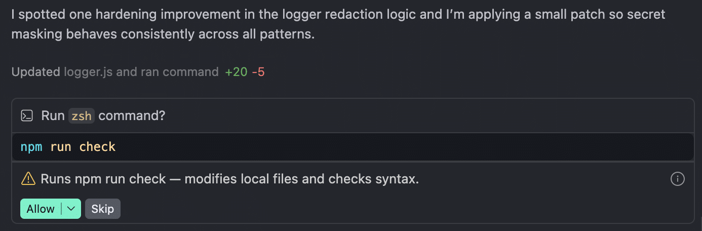 Copilot autorization request