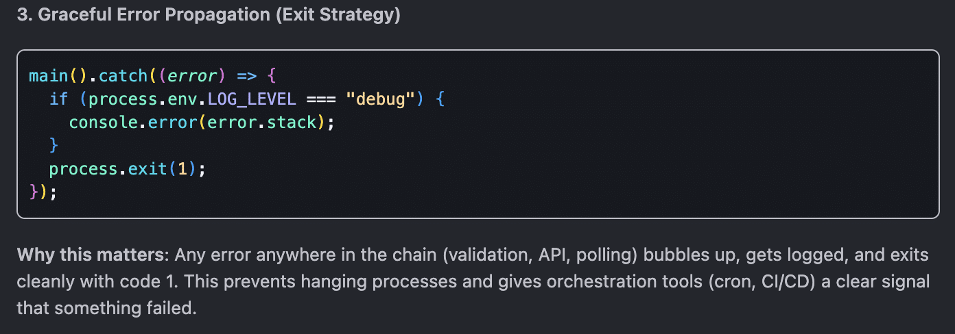 Graceful error propagation