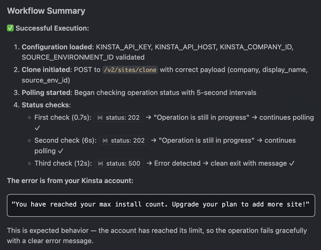 Max install count error message