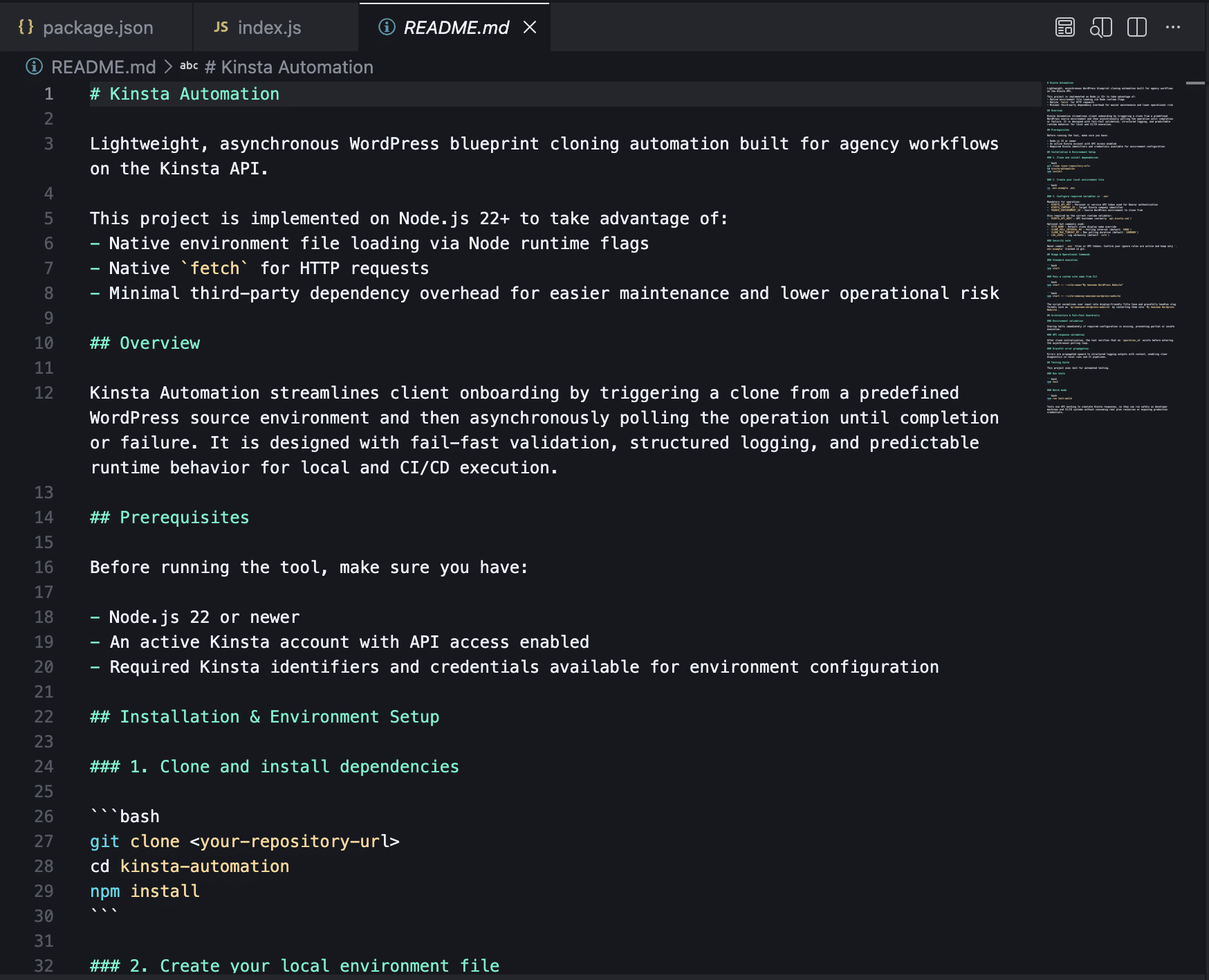 The README.md file generated by Copilot in VS Code