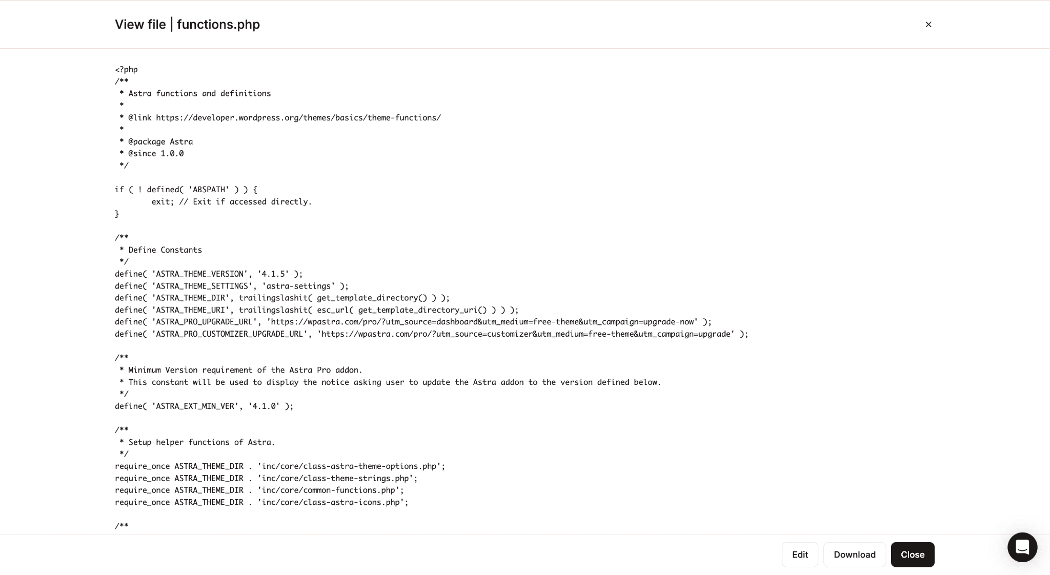 Tweaking a theme file.