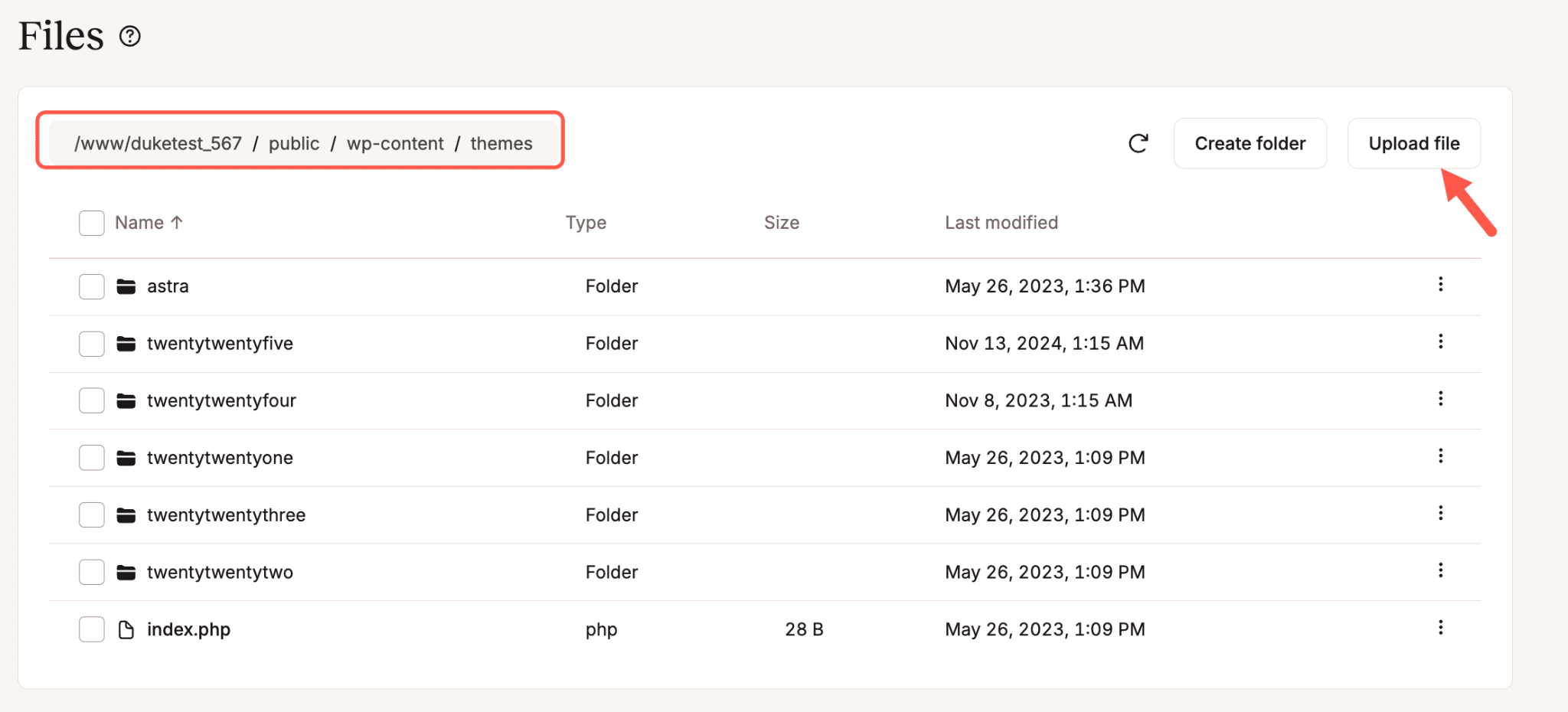 Uploading a custom plugin or theme manually.